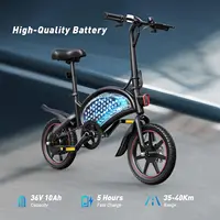 DYU D3F vélo électrique adulte pliable 250W vélo de route électrique 36V 10Ah Fatbike e-bike 14 "pneu 25 km/h vitesse maximale 2
