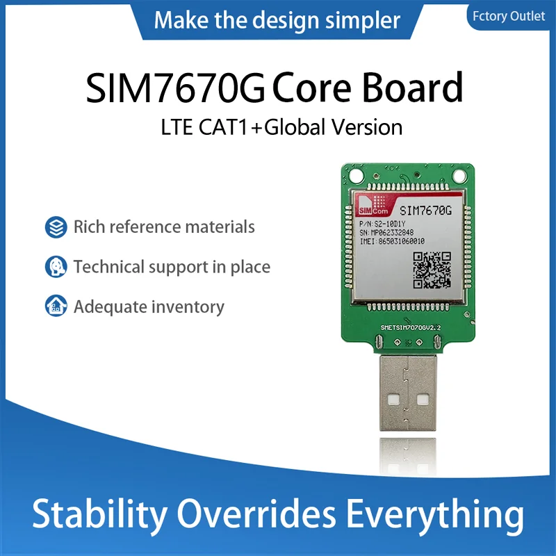 

SIM7670G LTE CAT1 USB-ключ с GPS Global Band 1 шт.