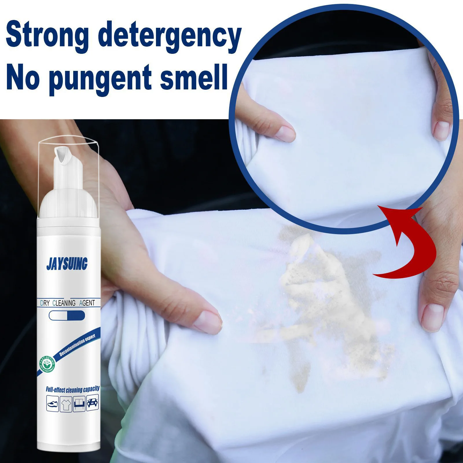 Dry Clothing Foam Cleaner Down Jacket Oil Stain Removal Mattress Sofa Decontamination Dry Cleaner Wash Free Clothes Foam