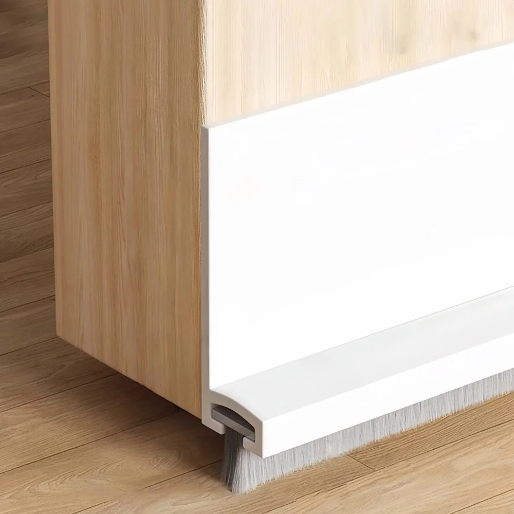 Premium Brush Door Bottom Seal Strip - Self-Adhesive Weather, Insect & Sound Blocker