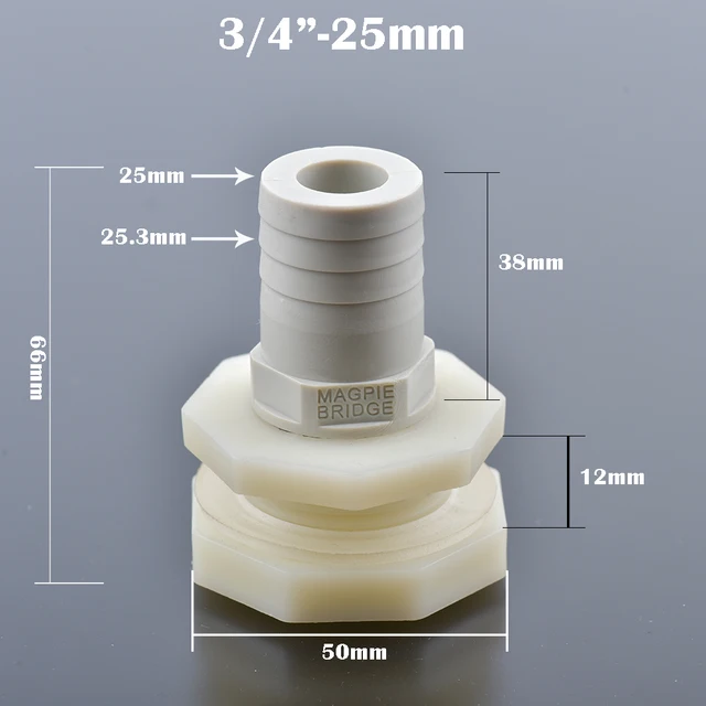 1 Beállítja Az Abs 1/2 "3/4" Tömlő Illesztését 12 Mm -Es 16 20 Szögesdrót Akvárium -Vízelvezető Szerelvények Vízadapter Csőszerelvények - Image 6