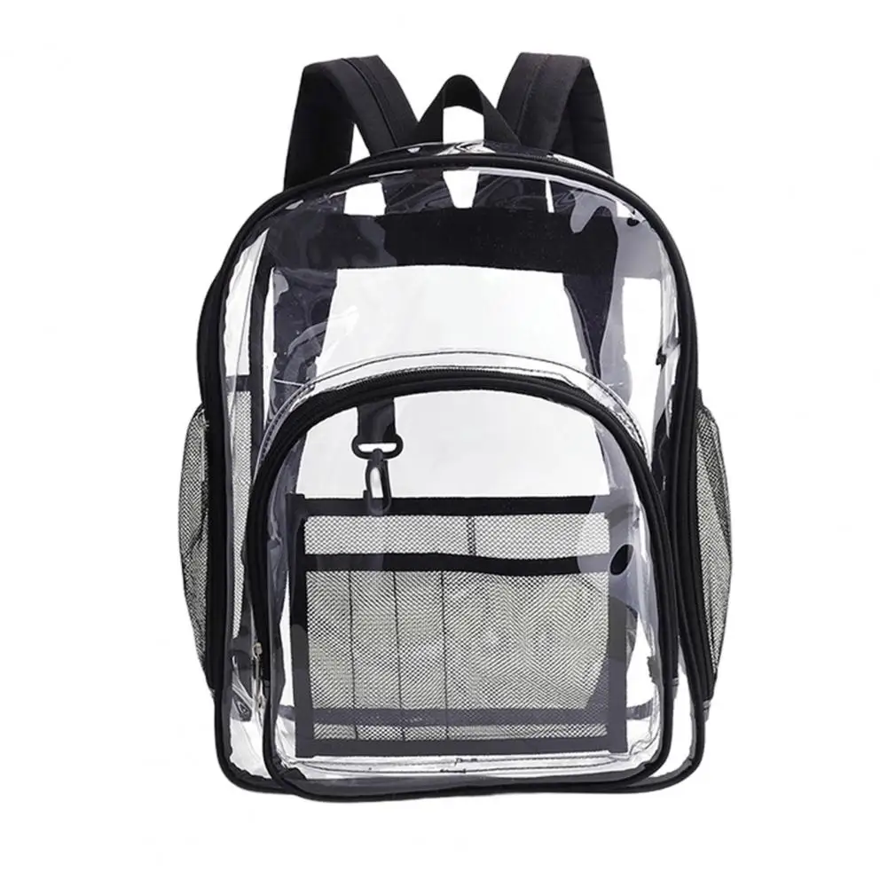 Transparent Backpack Adjustable Shoulder Strap Waterproof Heavy-Duty Large PVC See Through Backpack Women Men School Bag 3