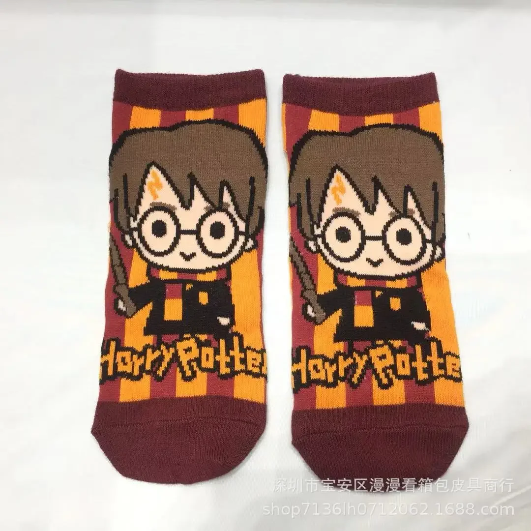 Anime Harry Potter Movie Figures Calzini Di Cotone Cartoon Hermione Anime Calzini Corti Ragazzi Ragazze Baby Cosplay Kids Kawaii Toy Gift