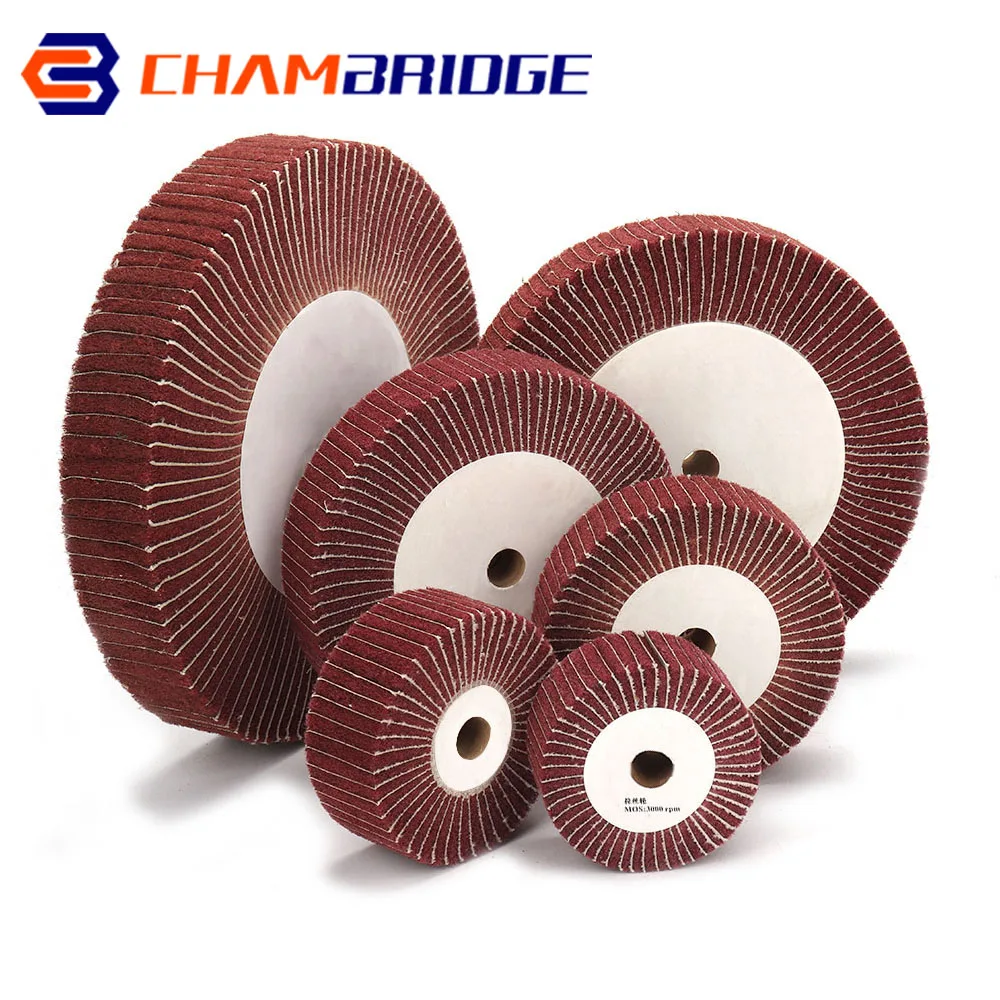 1Pc Nylon Faser Klappe Rad Nicht-woven Scheuer Pad 25/50mm Dicke Polieren Disc 4/5/6/8/10/12 zoll Schleif Disc 120/240 Grit