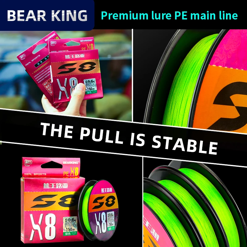 BEARKING 8 Strands 100/150M PE Braided Fishing Line - Image 2