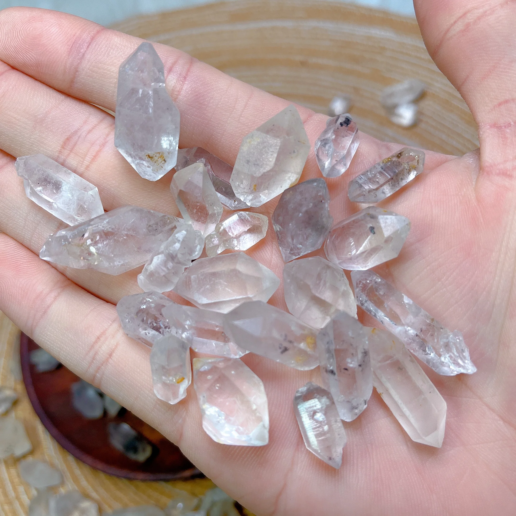 Herkimer Diamond Crystal Quartz Points Herkimer Diamond Water Inside