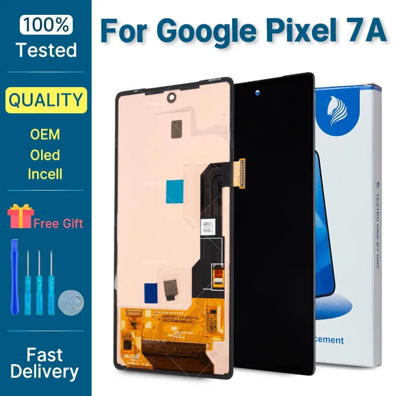 Écran Tactile Avec Cadre Noir Pour Google Pixel 7 Pro – Pour Pièces (cassé/fissuré)