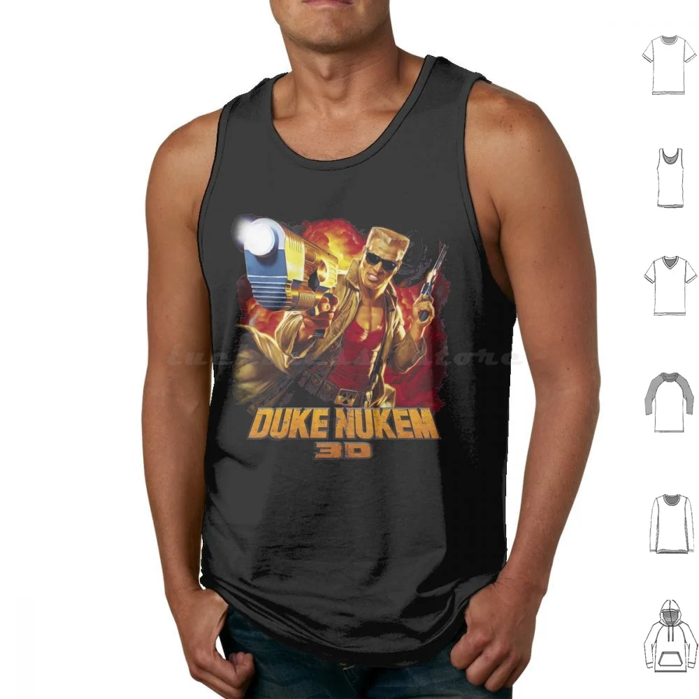 Nukem Canotte Gilet Senza Maniche Nukem The Nukem Nukem 3D Nukem Forever Bomshell Military Marines Little Jimmy Captain Dylan