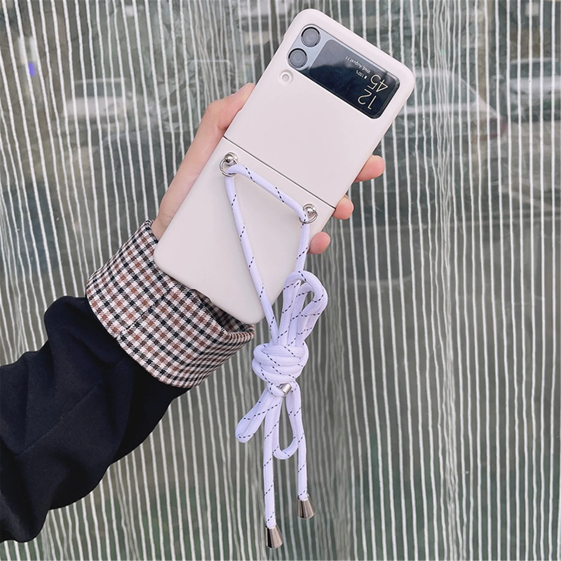 Fashion Crossbody Chain Shoulder Strap Phone Case For Samsung Galaxy Z Flip  5 3 4 Z Flip4 Flip5 Flip3 5G Cover Glitter Cute Case - AliExpress