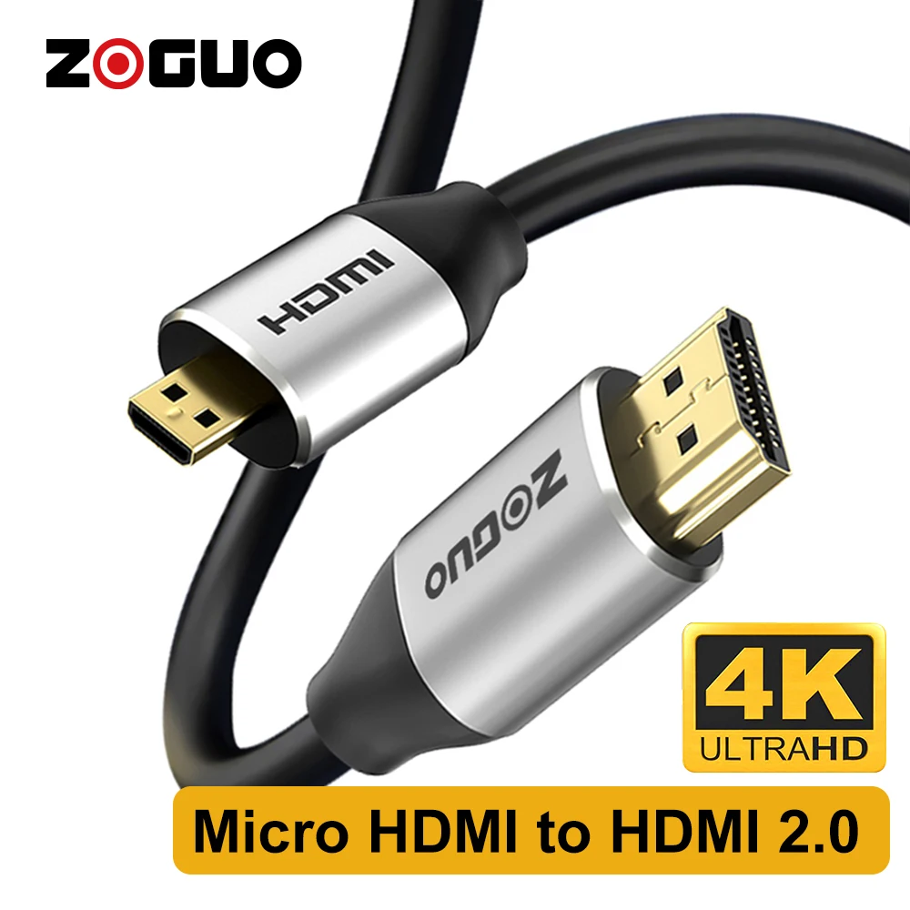 HDMI cable High Speed Micro HDMI to HDMI 2.0 4K 3D 1080P