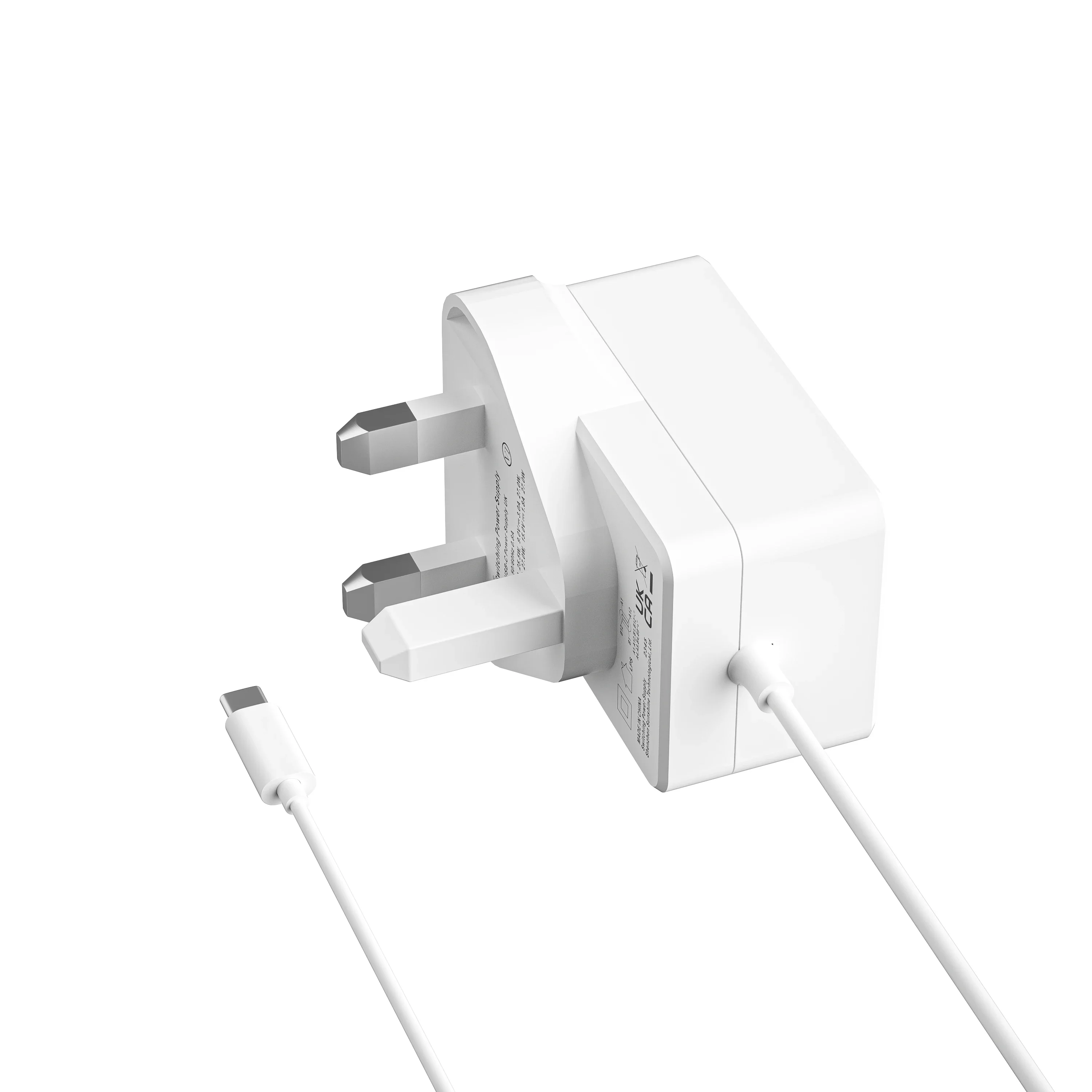 27W USB-C Power Supply 5.1V 5A Compatible for PD Charging UK Plug for Raspberry Pi 5