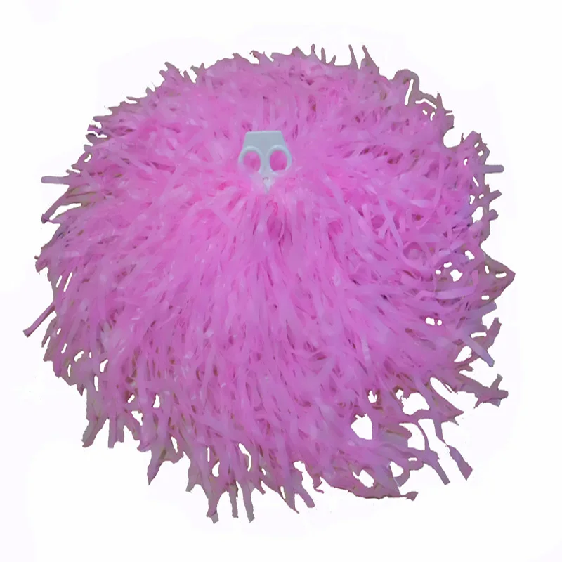 Plastic PE Cheerleading Pompoms, Sports, Festival, Wedding Supplies Factory, Color and Handle Can Choose, 25g, 10Pcs