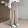 Spring Autumn Fashion Maternity Straight Pants Wide Leg Loose Across High Waist Trousers Clothes for Pregnant Women Pregnancy 1