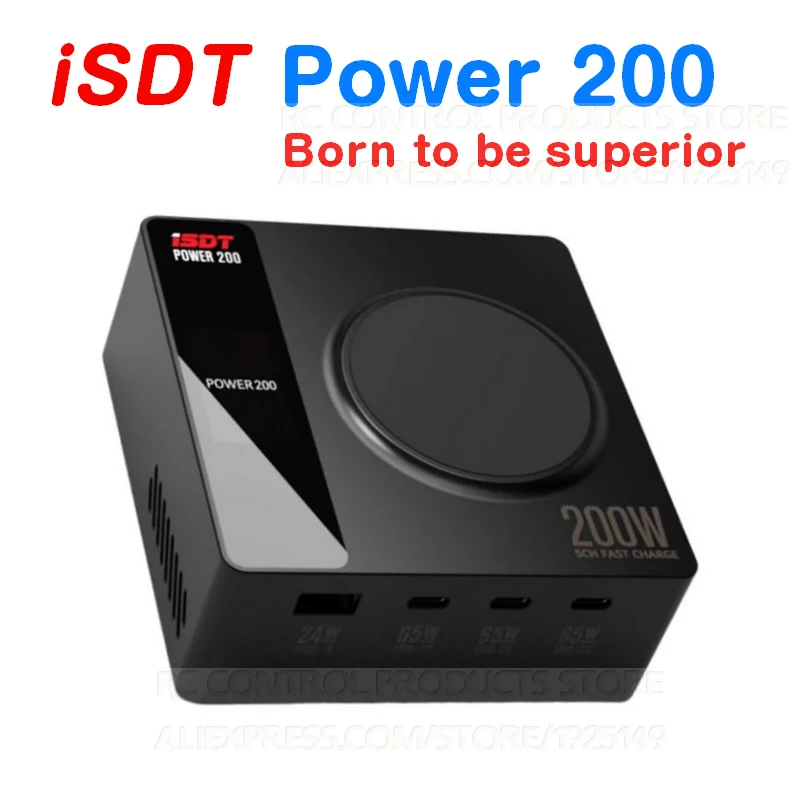 

Настольное устройство для быстрой зарядки ISDT POWER 200 мощностью 200 Вт, мультизарядка высокой мощности, протокол быстрой зарядки, соединение с приложением, независимый канал