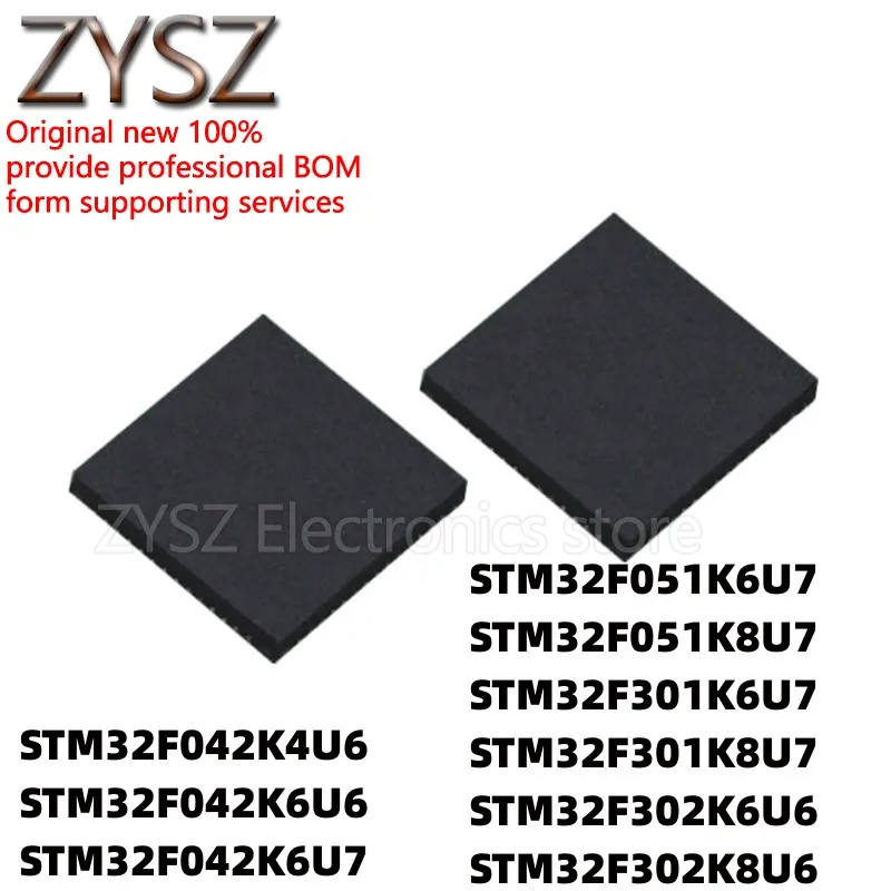 

Чип STM32F042K4U6 32F051K6U7 32F301K8U7 K6U6 32F302K8U QFN32, 5 шт.
