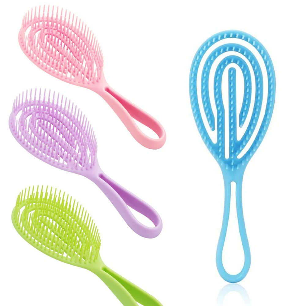 

1Pcs Hair Brush Head Massager Scalp Edge Wet Detangling Hairbrush Women Curly Untangling Comb Salon Hairdressing Styling Tools