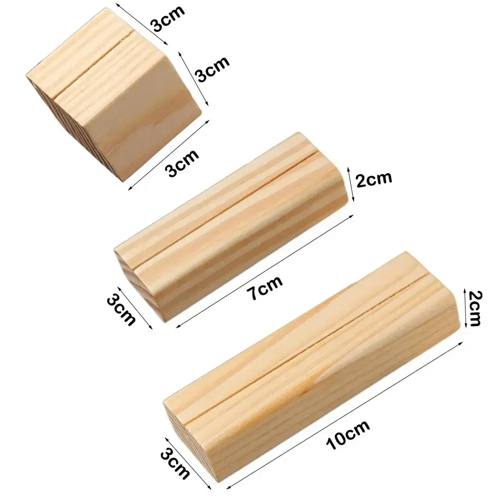 Place Card Holders 1Pcs Wedding Wooden Crafts Photo Postcard Clip Stand Engagement Birthday Party Table Number Holder Name Sign