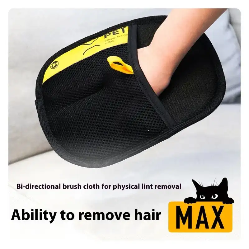 Double-Sided Grooming Gloves for Pets Multi-Purpose Thickened Pet Hair Wiping Gloves Soft De-Shedding Brush for Dogs Cats