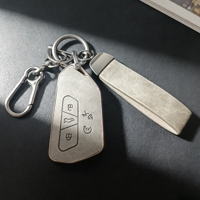 2024 2025 für VW Atlas Cross Sport Schlüsselhülle Sehr Leichte 5-Tasten Auto Smart Key Fob Ring Kettenhülle Zubehör – Detail 3