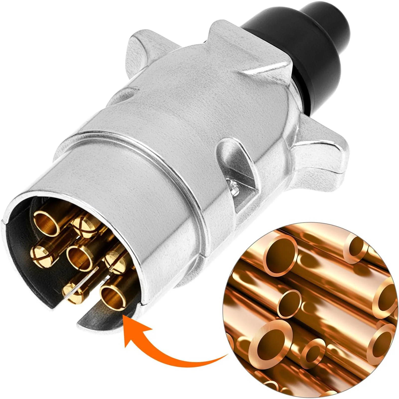 13-poliger 7-poliger 12V Steckeradapter Anhängerkupplungssteckdose Wasserdichter Anhänger-Elektroanschluss für LKW Wohnwagen RV-Anhänger – Detail 24