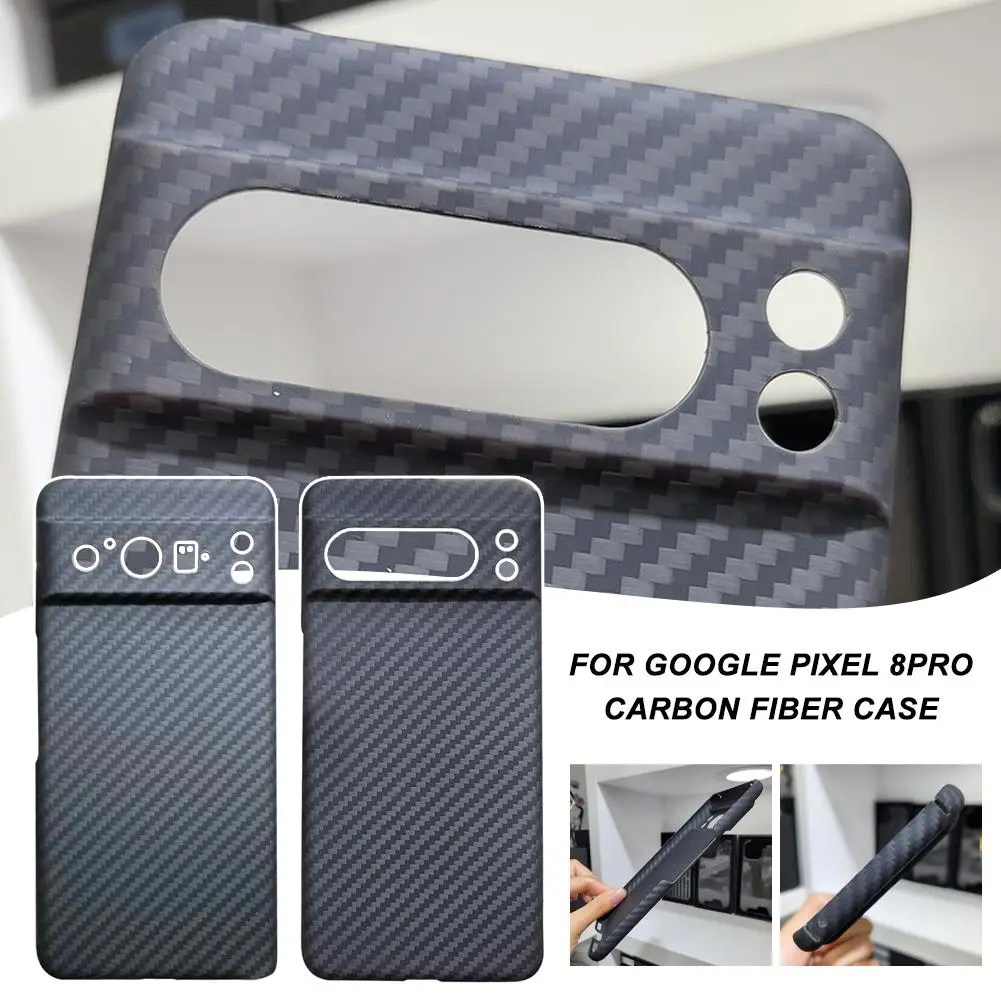 

For Google Pixel 8pro Case Carbon Fiber Military Grade Bumpers Armor Cover Aramid Fiber Ultra-thin For Google Pixel 8 5G Ca X3Y9