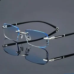 Elegant Blue Light Blocking Reading Eyewear with HD Lenses - 0 anti blue (Silver)
