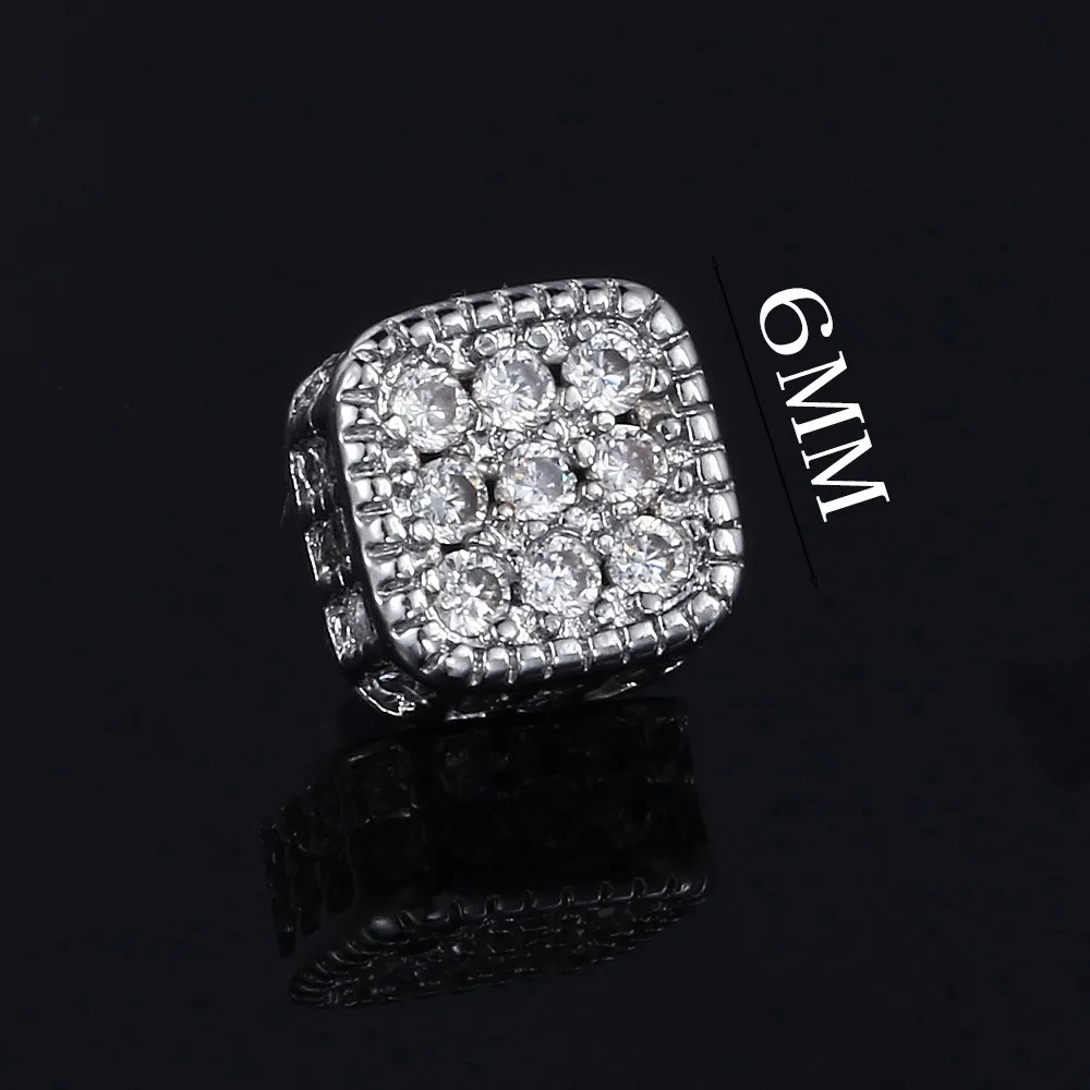 6mm Magnetic Zircon Geometric Luxury Hippop Rock Earring For Man Woman No-piercing Ear Stud Jewelry Gift Accessories Wholesale 5