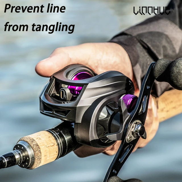 LINNHUE Baitcasting Reel 6.3:1/7.2:1 High Speed Long Shoot Prevent Line  Tangling Fishing Reel