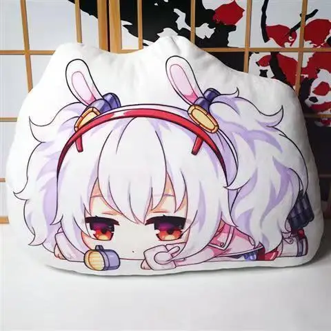 42*35cm Azur Lane plush toy Game Kaga Laffey ILLUSTRIOUS Akagi figure stuffed doll pillow double sided pillowcase for gift 3