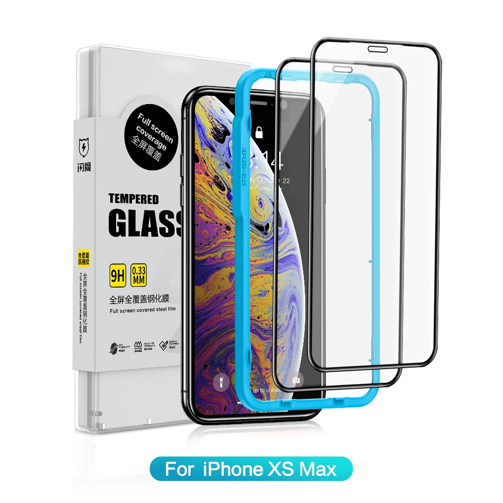 Premium Tempered Glass Screen Protector - 2 Pack, Full Coverage, HD Clarity