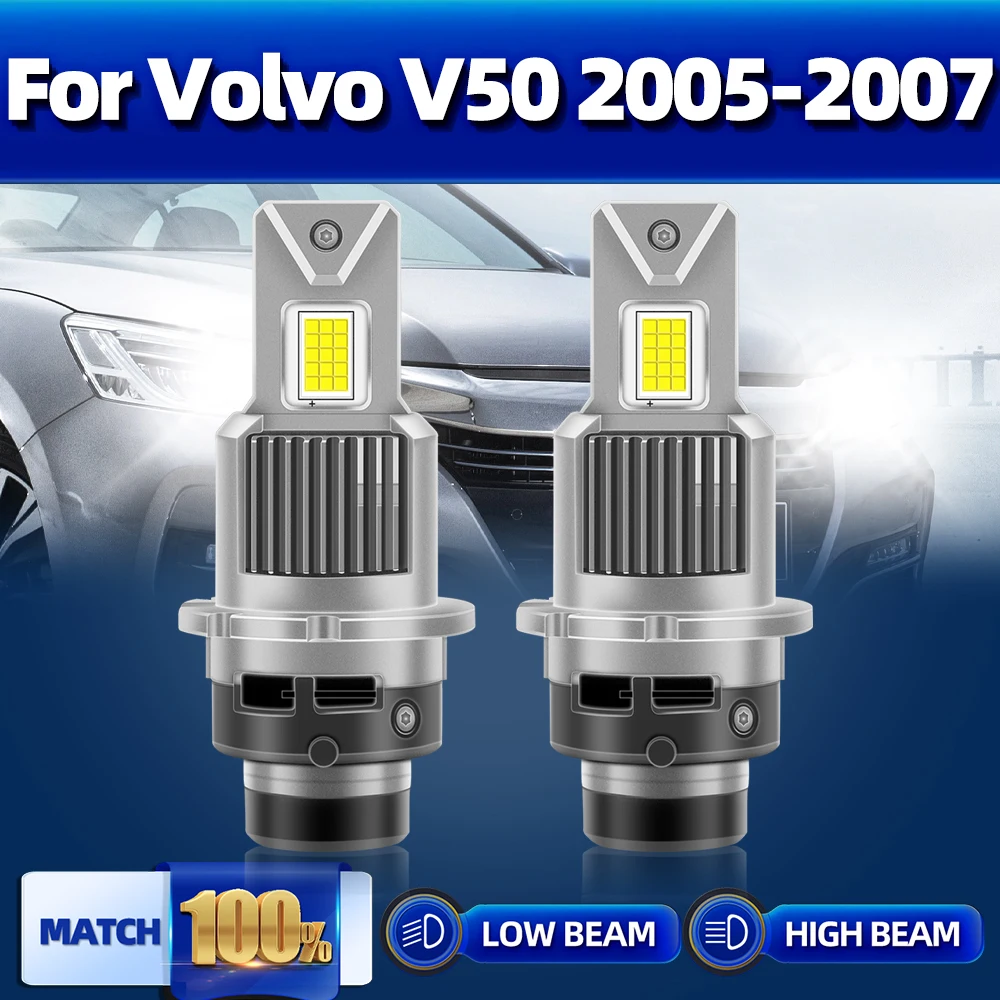 

2PCS D2S Xenon Light 150W 60000LM HID Xenon Headlight Bulb 6000K White Car Headlamps 12V 24V For Volvo V50 2005 2006 2007