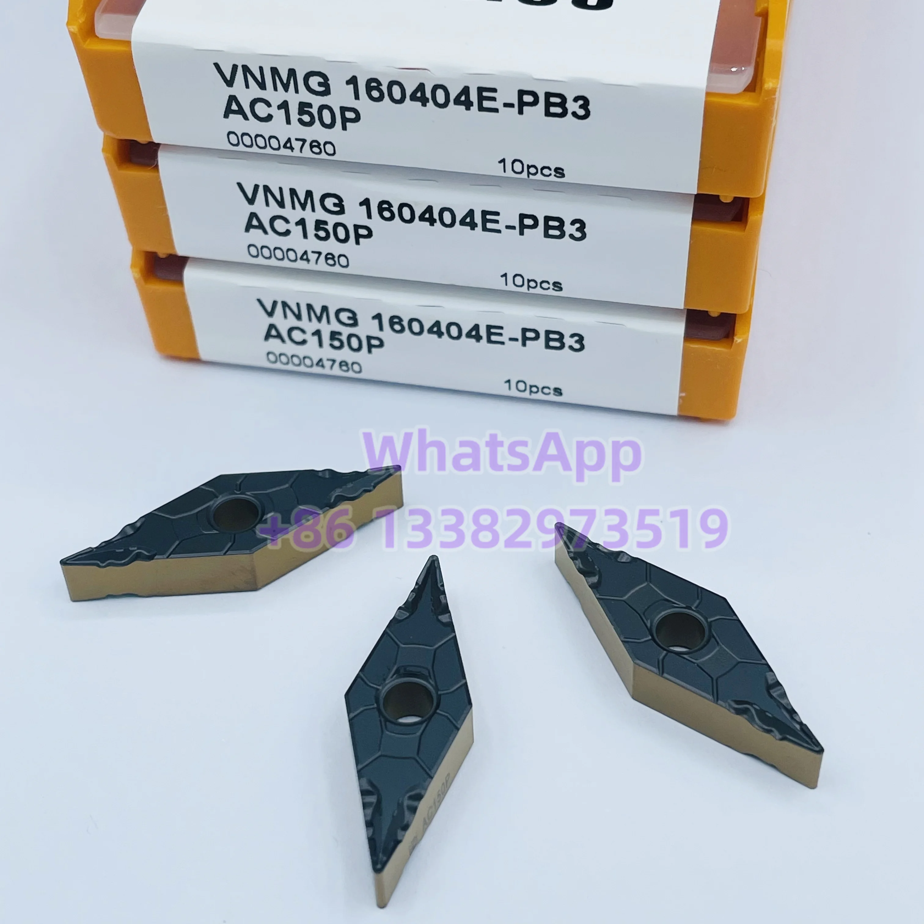 

VNMG160404E VNMG160408E-PB1 SC1 MB2 SL3 BS PB3 PC3 AT202 AC052P AC150P AC100M AC200M AP100S Cutting Carbide Insert VNMG Inserts