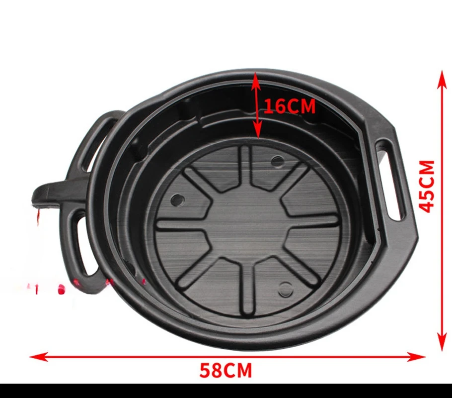 15L Oil Drain Pan Waste Engine Oil Collector Tank with Handle Gearbox Drip Tray For Car Repair Fuel Fluid Change Garage Tool
