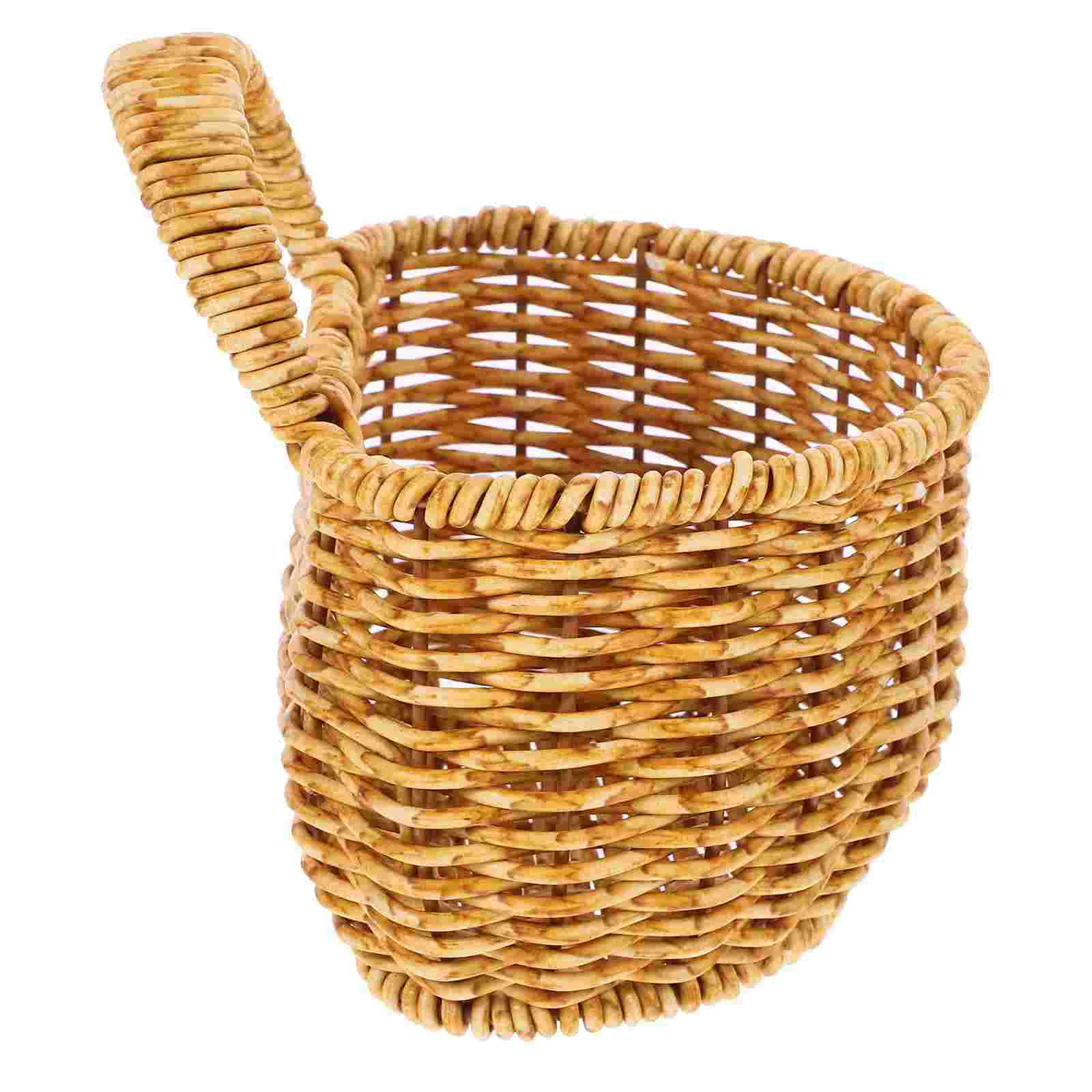 

Woven Storage Basket Hanging Basket Wall Mounted Planters Basket Rattan Gathering Basket Onion Keeper Flower Plants Vegetable