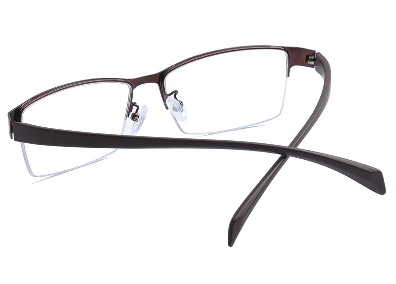Legierung Übergroße Optische Gläser Rahmen Männer Halb Randlose Rechteck Brillen Rahmen Männer Super Große Halb Rand Brillen DD1454 – Detail 17