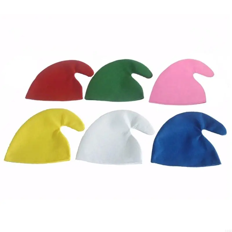 634F Xmas Hats Elves Hats Multi-color Christmas Decor Show Prop Party