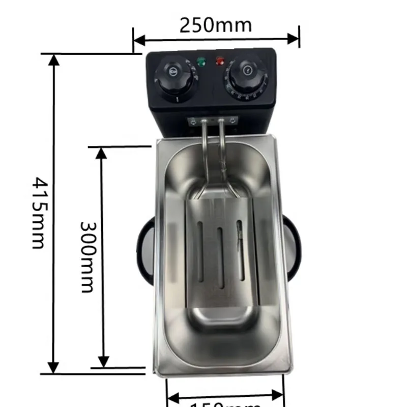 220V electric frying pan 3L French fries oil hot pot fried chicken grill adjustable constant temperature oven