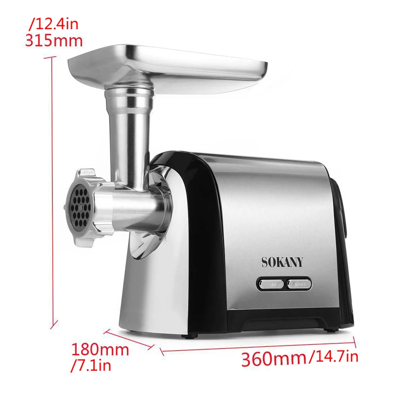 Electric Meat Grinder Stainless Steel Heavy Duty Meat Mincer Sausage Stuffer Maker Stainless Steel Food Grinder 3