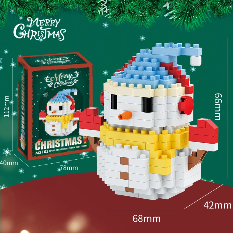 Festive Holiday Tree Particle Building Set - Creative Micro Bricks Educational Toy