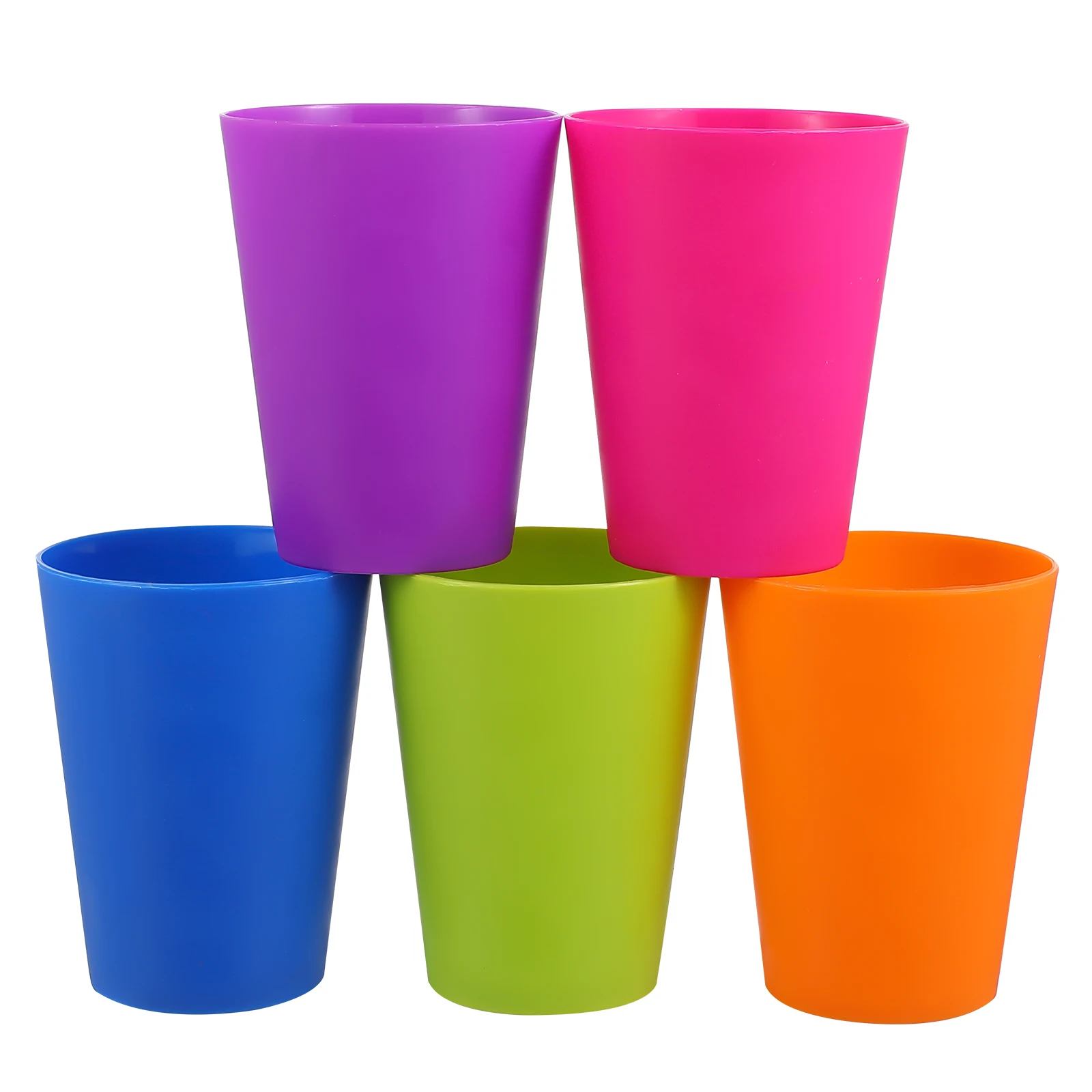 

15pcs Colorful Plastic Cups Beverage Drink Cups Reusable summer Sparkling water cup multiuse home Party camping Supply 101-200ml