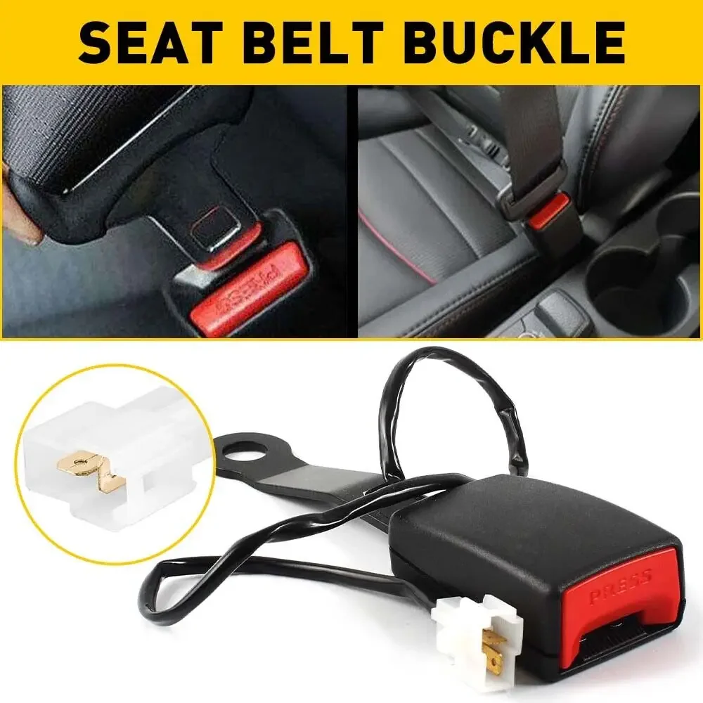 Universal 173mm Car Seat Belt Clip Extension Plug Car Safety Belt Lock Safety Seatbelt Locking Buckle Socket Plug Connector Seat Belt Extender Seat Belt Clip Seat Belt Lock Car Seat Belt Accessory