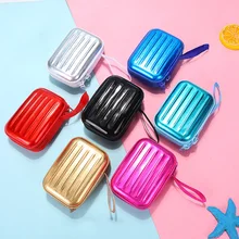 

Mini Small Wallet Change Bag Zipper Coin Purse Storage Bag Money Change Bag Storage Bag Credit Card Holder Case USB Cable Case