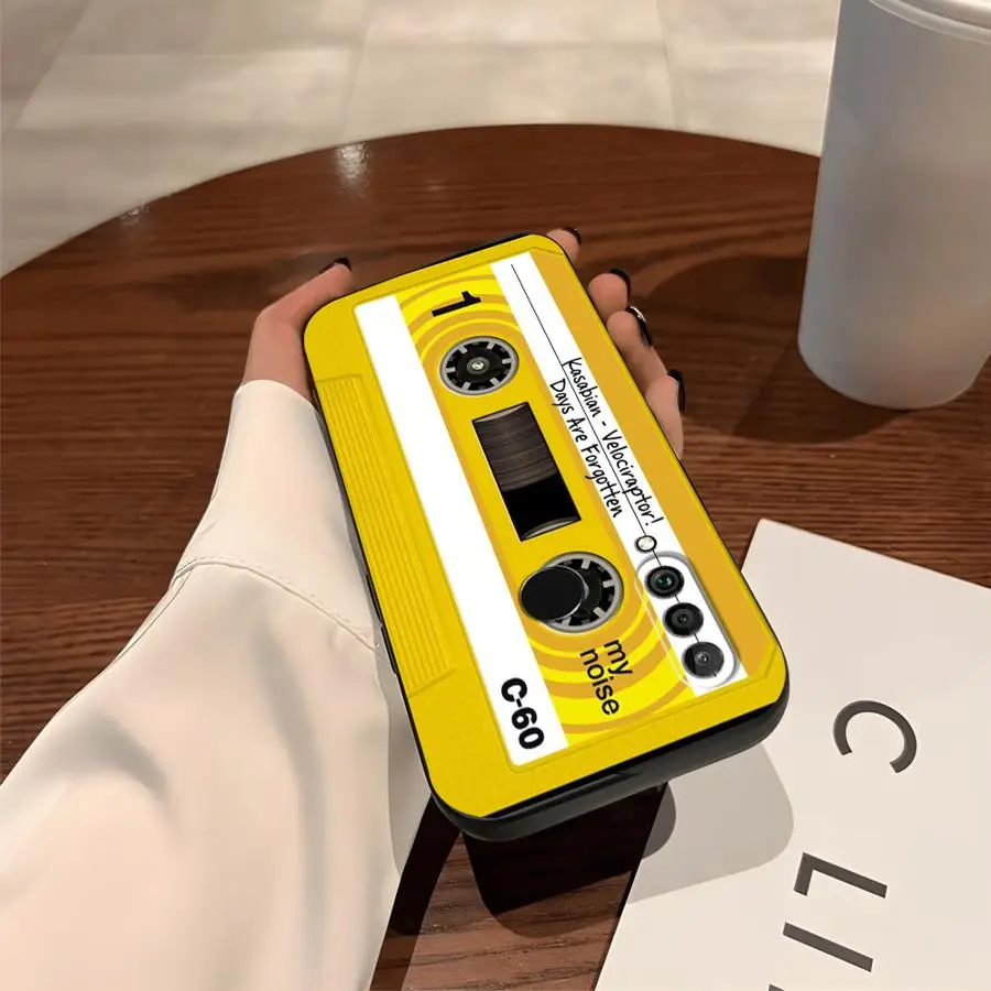 Vintage Cassette Tape Black Soft Shell Case