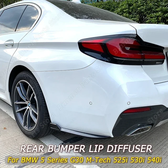 Rear Bumper Lip Diffuser Splitter Spoiler Scratch Protector For Bmw 5  Series G30 M-tech 525i 530i 540i 2017-2022+ Carbon Look - Bumpers -  AliExpress