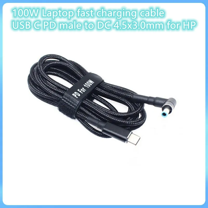 Laptop Fast Charging Cable Type-C Usb C Pd Male To Dc 4.5X3.0Mm For Hp Elitebook Folio 1040 G1 Notebook Adapter Cable