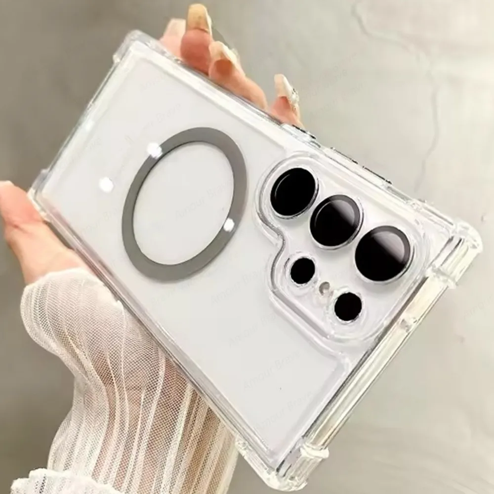 Ultra Clear Magnetic Phone Case with Shockproof Corner Protector