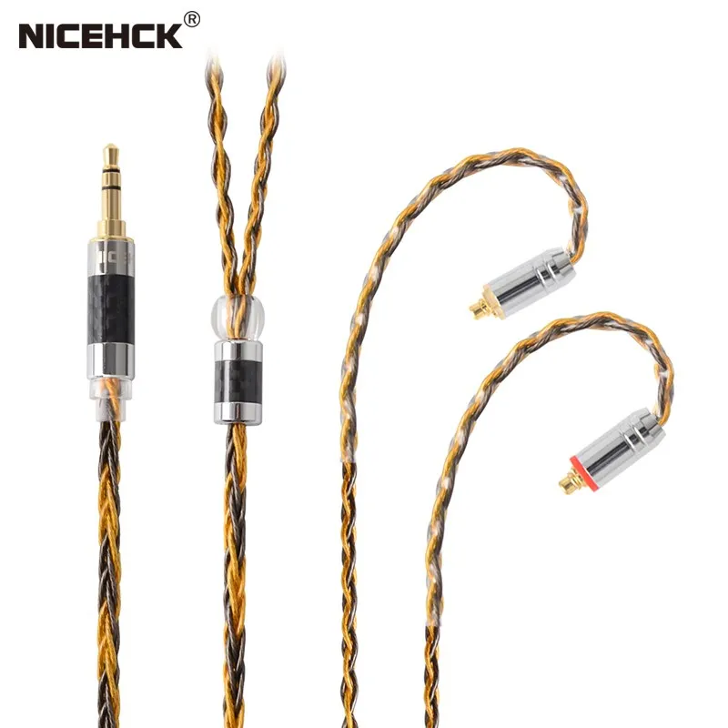 

NICEHCK C8-1 8 посеребренный сердечник и медный смешанный кабель для наушников 3,5/2,5/4,4 мм MMCX/QDC/0,78 мм 2Pin для DB3 ST-10s VX