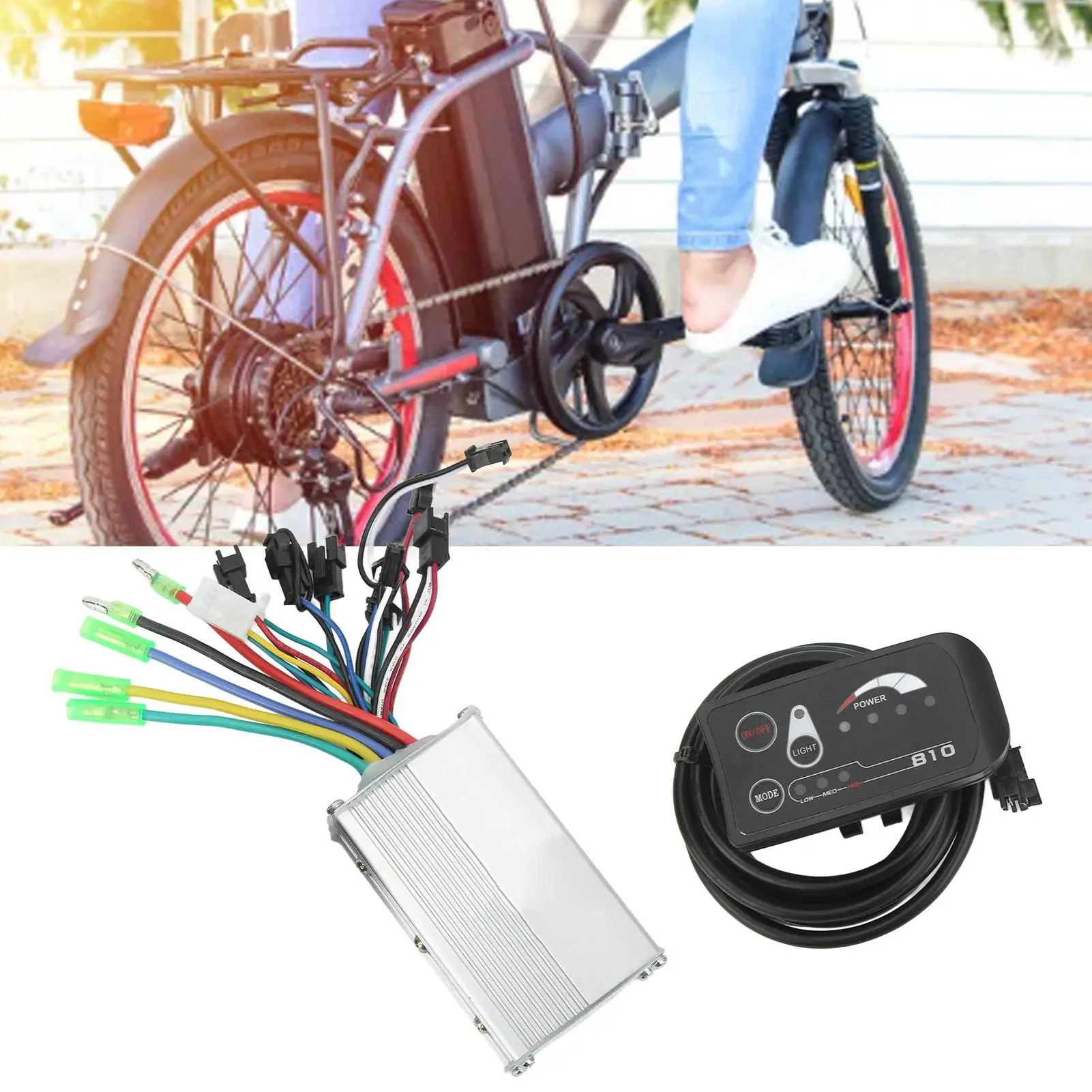 24V 36V 48V 250W 350W Electric Bike Brushless Controller Kit With 810 LED Display For Bike Conversion System