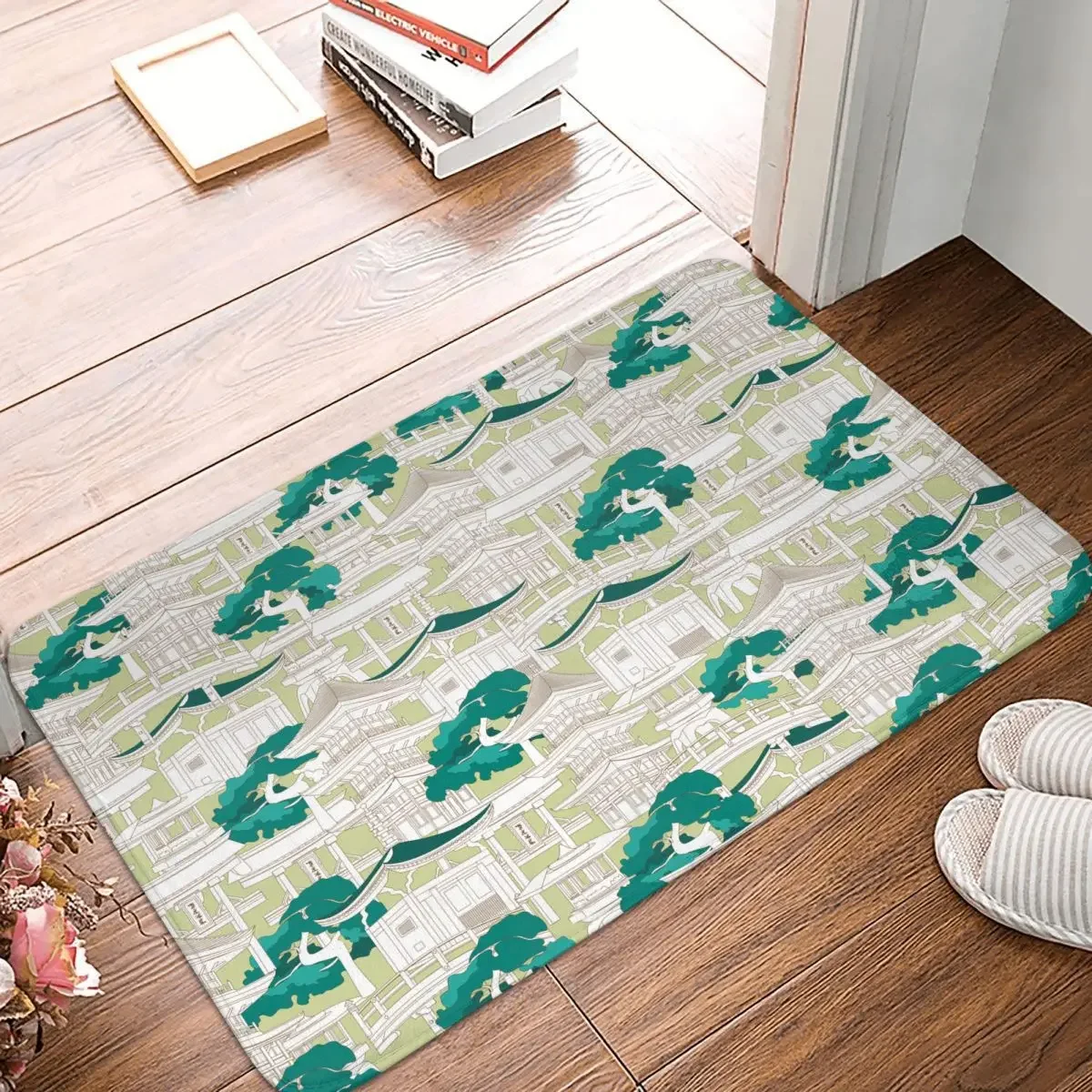 

Нескользящий коврик, Придверный коврик, домашний коврик для гостиной, пейзажи на бежевом фоне, напольный ковер, декор для спальни