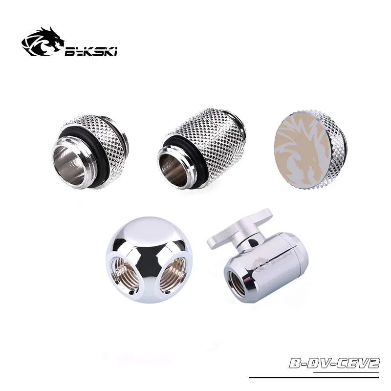 Bykski Kit Interruptor de Válvula de Água Dupla g1 Interno Thread Thread Thread Cooler Sistema Conector Interruptor Mais Plugue Macho para Macho Montagem - Imagem 5